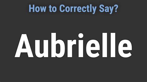 auvrielle|How to pronounce Auvrielle .